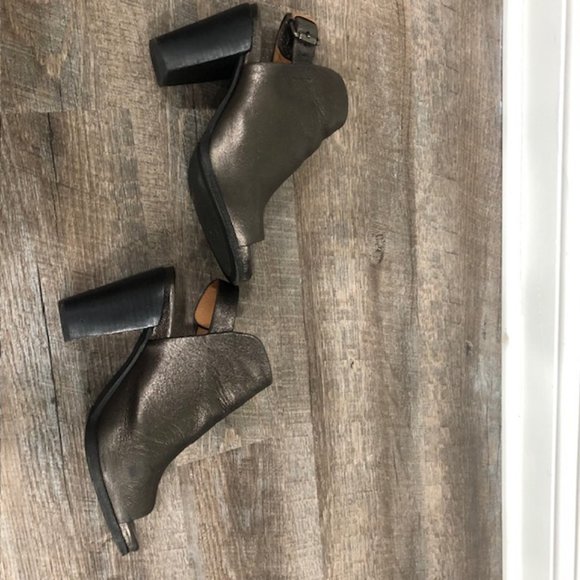 Gentle Souls Ankle Booties Open Toe Leather Bootie Sandals, Dark Gray Sh… - Picture 11 of 12